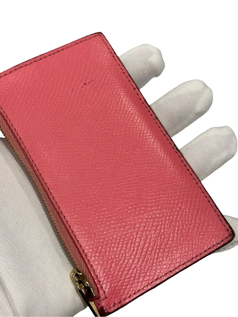 Celine Leather Pink Card Holder with Zip Pocket | Pre loved Authentic Luxury - Picture 2 of 10